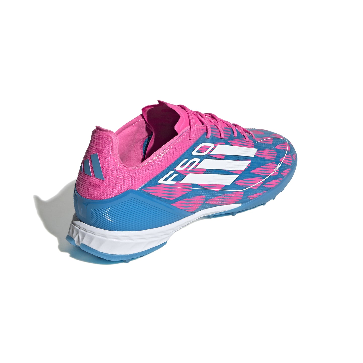 adidas F50 Pro TF Turf Shoes- Solar Blue/ FTWhite/ Solar Pink
