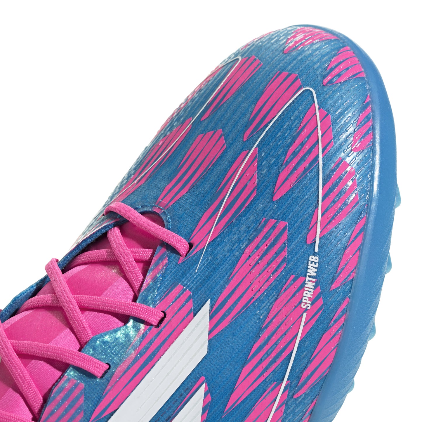 adidas F50 Pro TF Turf Shoes- Solar Blue/ FTWhite/ Solar Pink