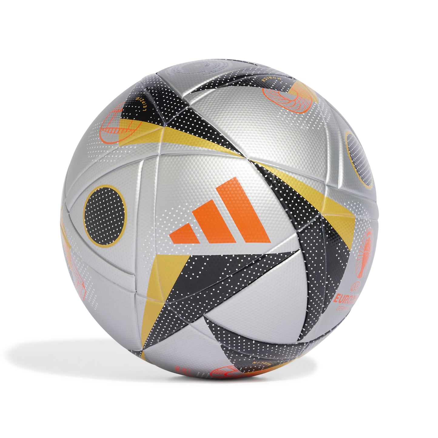 adidas Euro Cup Final Soccer Ball - Silver/ Black/ Orange