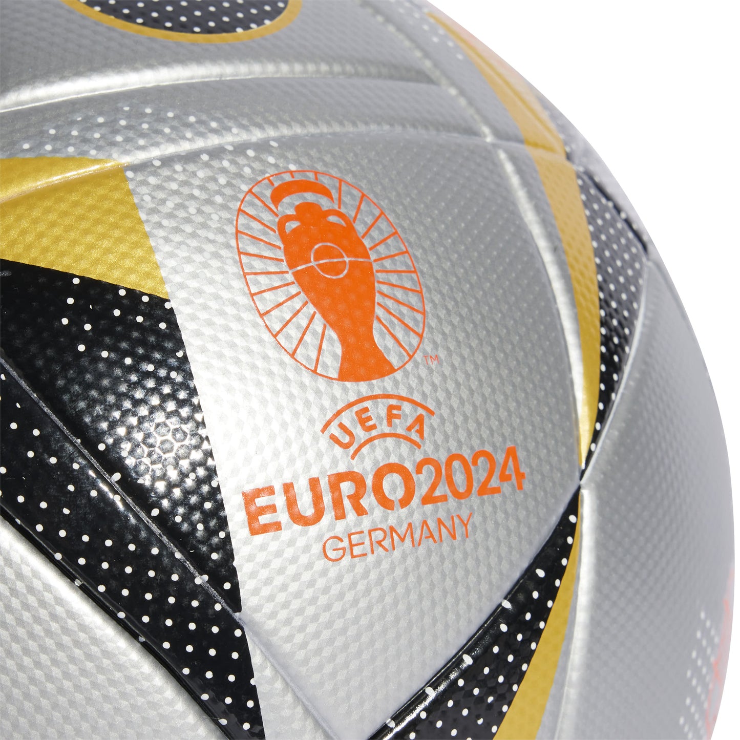 adidas Euro Cup Final Soccer Ball - Silver/ Black/ Orange