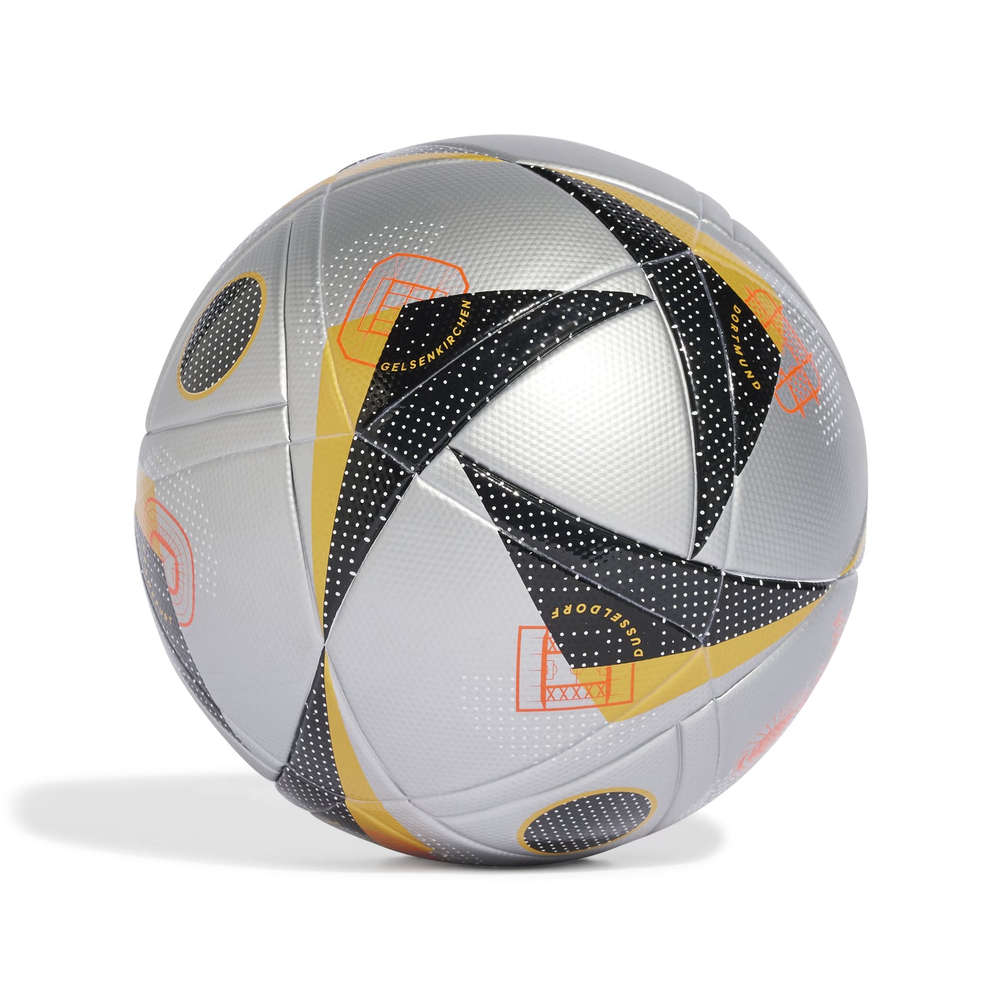 adidas Euro Cup Final Soccer Ball - Silver/ Black/ Orange