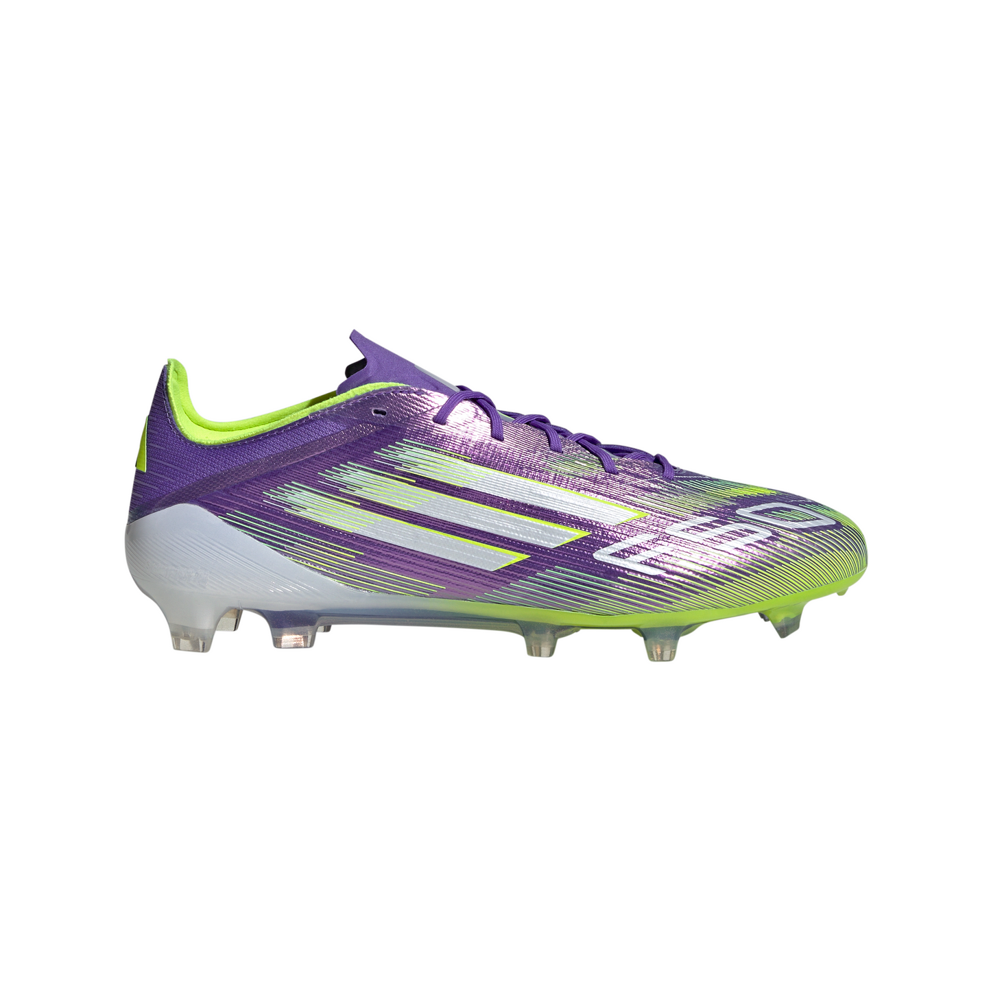 adidas F50 Elite FG Firm Ground Soccer Cleats- Purple Rush / Cloud White / Lucid Lemon
