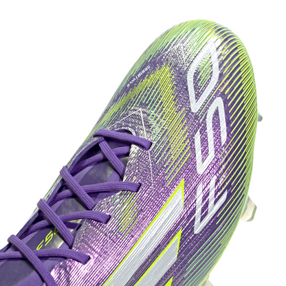 adidas F50 Elite FG Firm Ground Soccer Cleats- Purple Rush / Cloud White / Lucid Lemon