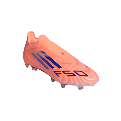 adidas F50 Elite Laceless FG Firm Ground Soccer Cleats- Beam Orange / Lucid Blue / Cloud White