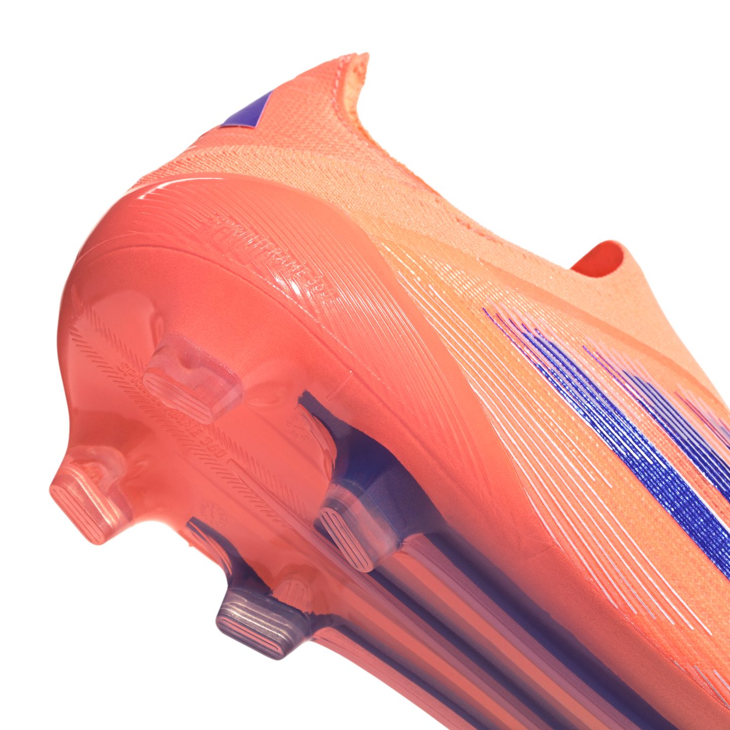 adidas F50 Elite Laceless FG Firm Ground Soccer Cleats- Beam Orange / Lucid Blue / Cloud White