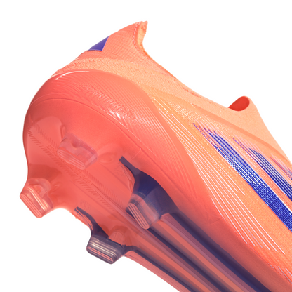 adidas F50 Elite Laceless FG Firm Ground Soccer Cleats- Beam Orange / Lucid Blue / Cloud White