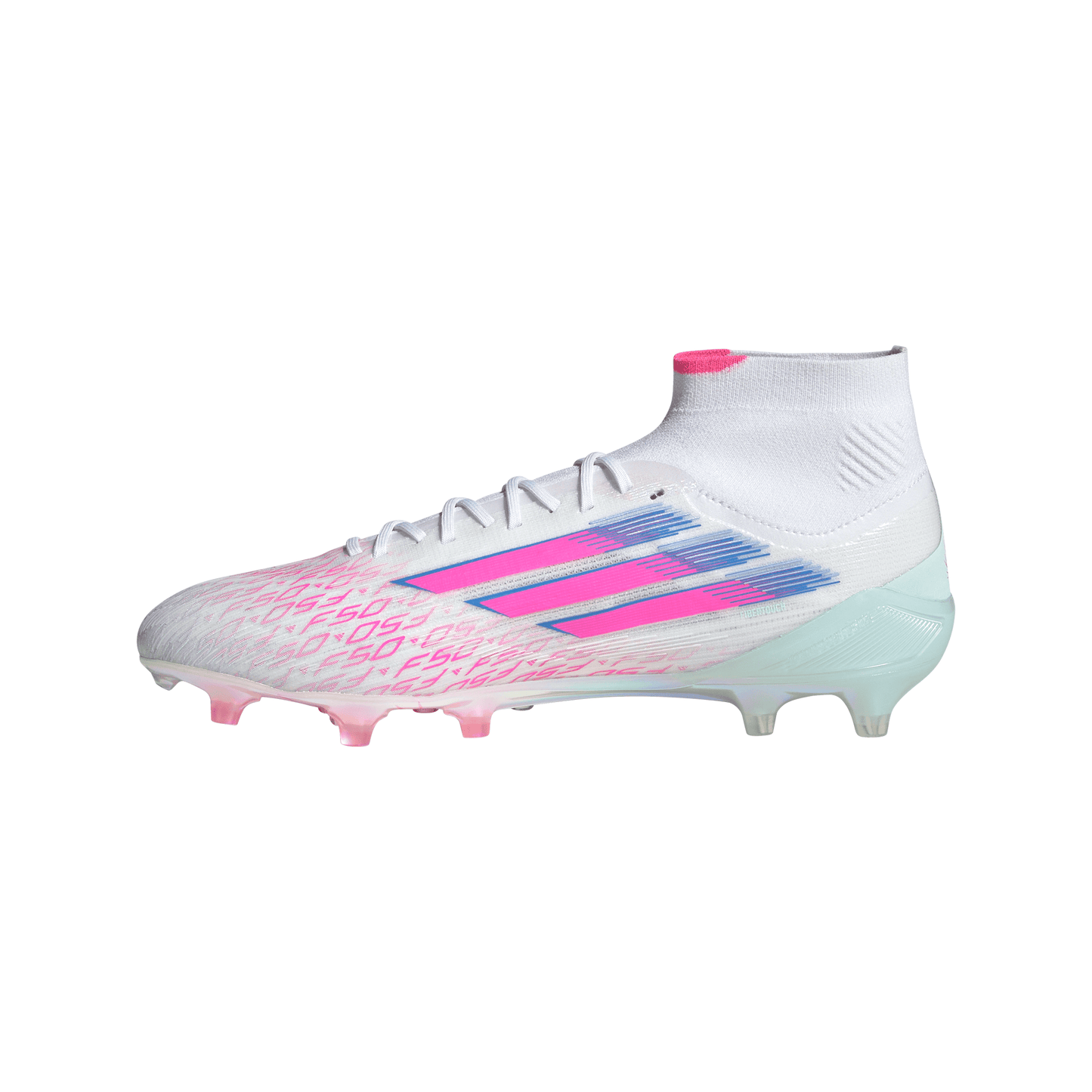 adidas Women’s F50 Sparkfusion Elite Mid FG Firm Ground/Artificial Grass - Cloud White / Lucid Pink / Cloud White