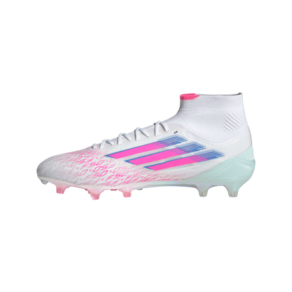 adidas Women’s F50 Sparkfusion Elite Mid FG Firm Ground/Artificial Grass - Cloud White / Lucid Pink / Cloud White