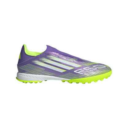 adidas F50 League LL TF Turf Soccer Shoes - Ftwr Purple/ Core Black/Lucid Lemon