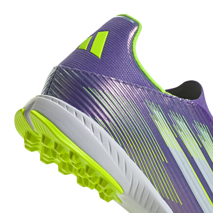 adidas F50 League LL TF Turf Soccer Shoes - Ftwr Purple/ Core Black/Lucid Lemon