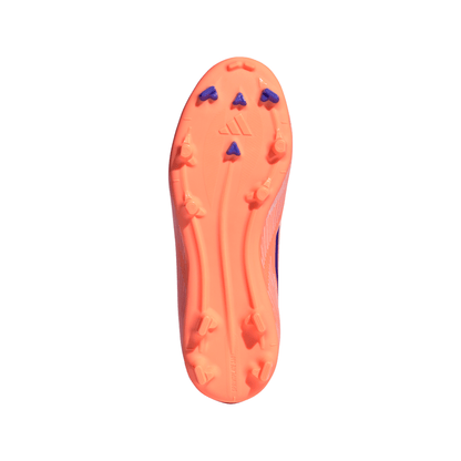 adidas Junior F50 League FG Firm Ground Soccer Shoes - Beam Orange/ Lucid Blue/ FTWhite