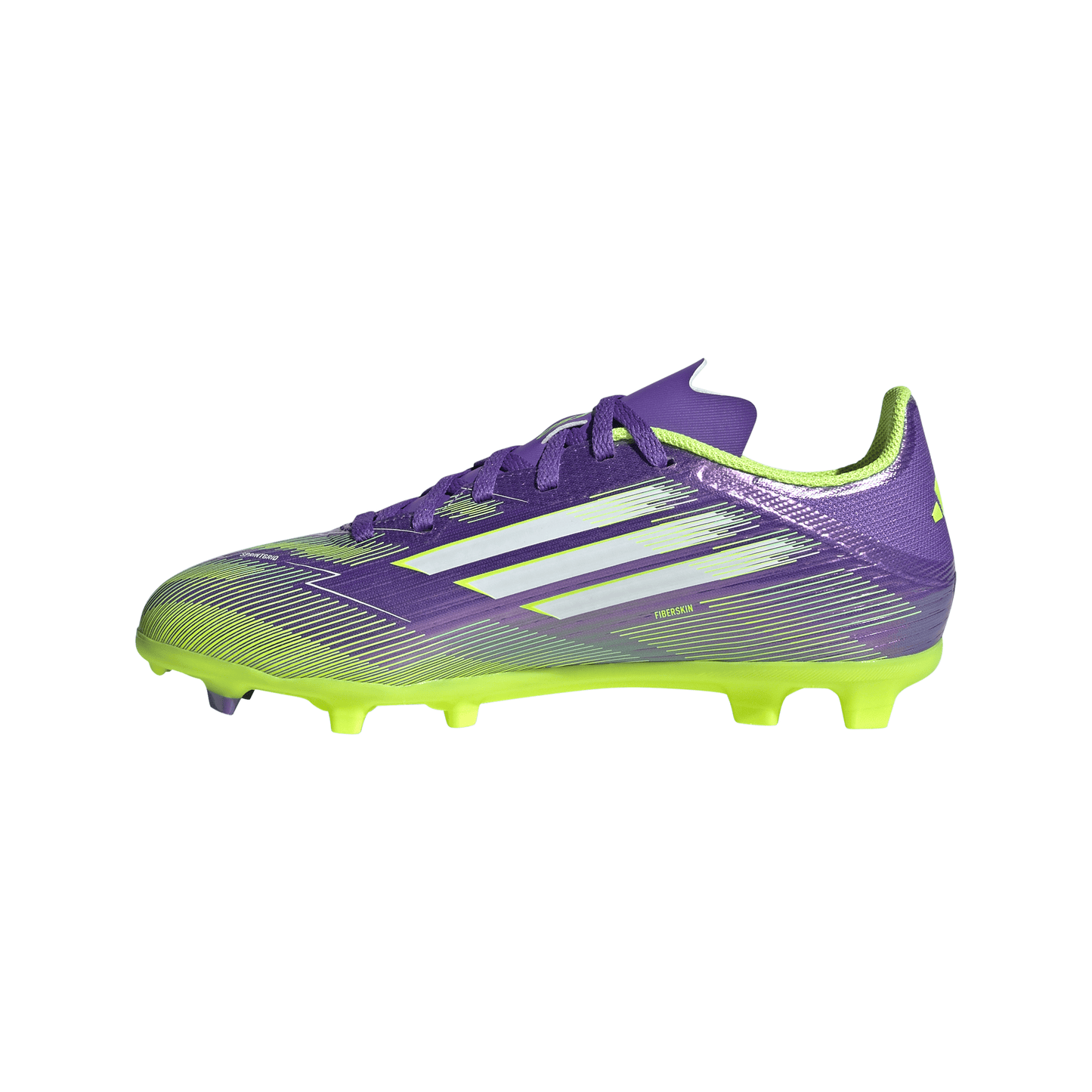 adidas Junior F50 League FG Firm Ground Soccer Cleats - Purrus/ FTWhite/ Luclem