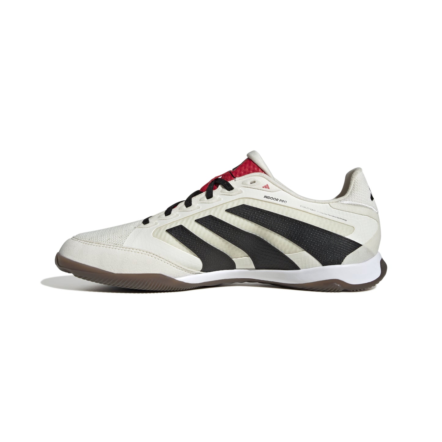 adidas Predator Pro Indoor Soccer Shoes - Off White/Core Black/Pure Ruby