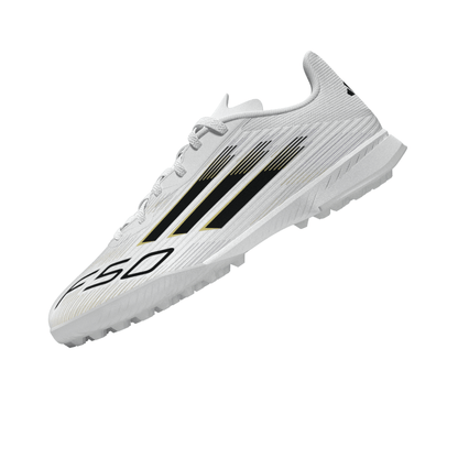adidas F50 League TF Turf Junior - Ftwr White/Core Black/Gold Met
