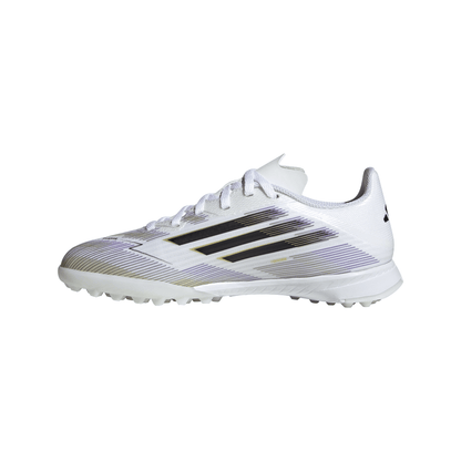 adidas F50 League TF Turf Junior - Ftwr White/Core Black/Gold Met
