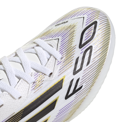 adidas F50 League TF Turf Junior - Ftwr White/Core Black/Gold Met