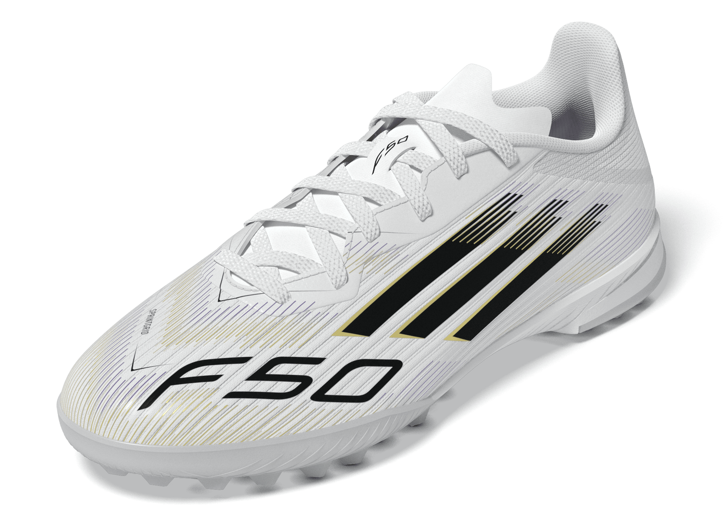 adidas F50 League TF Turf Junior - Ftwr White/Core Black/Gold Met