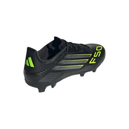 adidas F50 League FG Firm Ground Cleats - Core Black/Carbon/Lucid Lemon