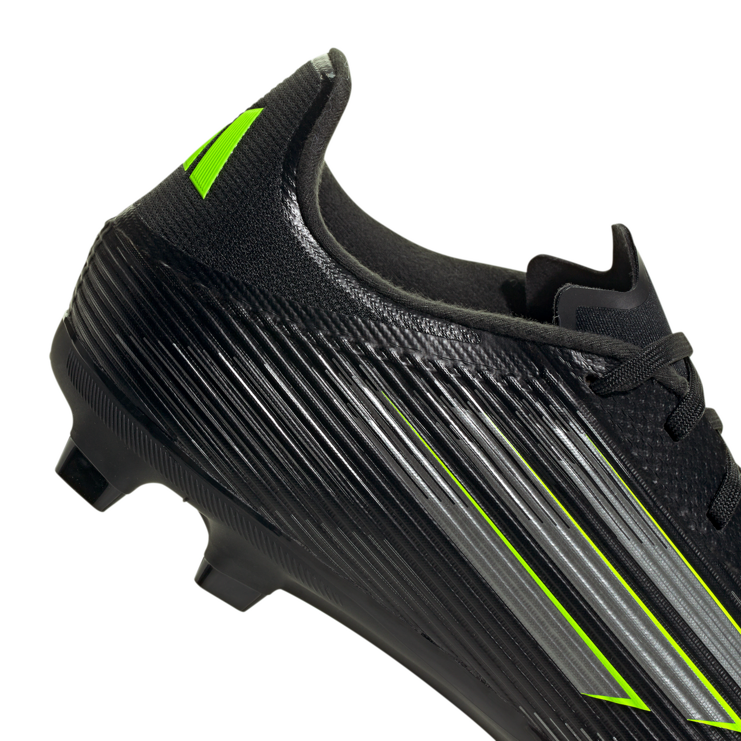 adidas F50 League FG Firm Ground Cleats - Core Black/Carbon/Lucid Lemon