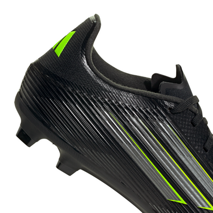 adidas F50 League FG Firm Ground Cleats - Core Black/Carbon/Lucid Lemon