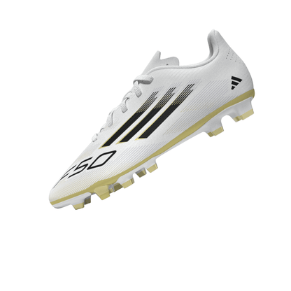adidas F50 Club FG Firm Ground Soccer Cleats Junior -FtwWht/ Lucred/ Silvmt
