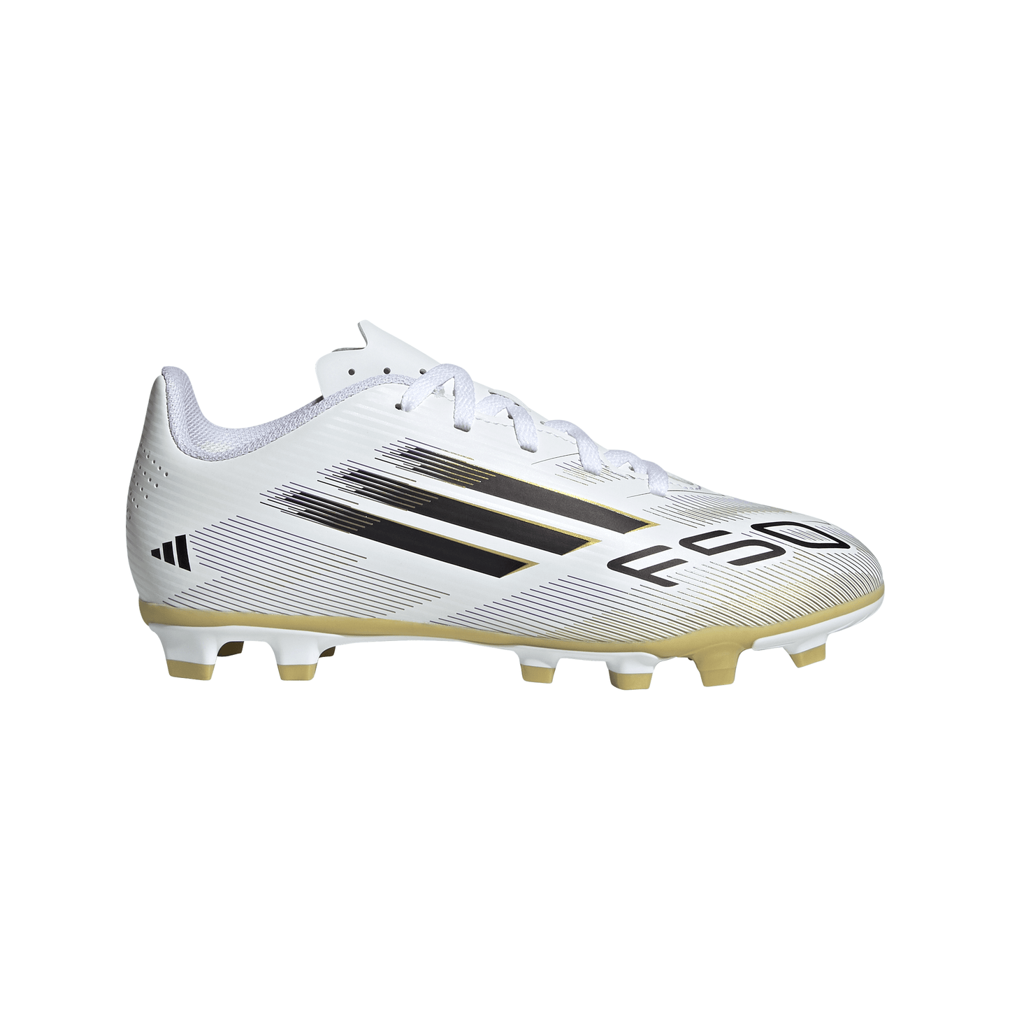 adidas F50 Club FG Firm Ground Soccer Cleats Junior -FtwWht/ Lucred/ Silvmt