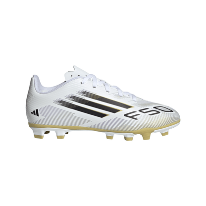 adidas F50 Club FG Firm Ground Soccer Cleats Junior -FtwWht/ Lucred/ Silvmt