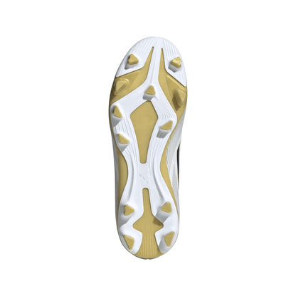 adidas F50 Club FG Firm Ground Soccer Cleats Junior -FtwWht/ Lucred/ Silvmt