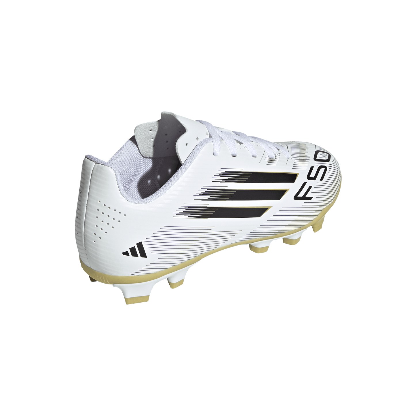 adidas F50 Club FG Firm Ground Soccer Cleats Junior -FtwWht/ Lucred/ Silvmt