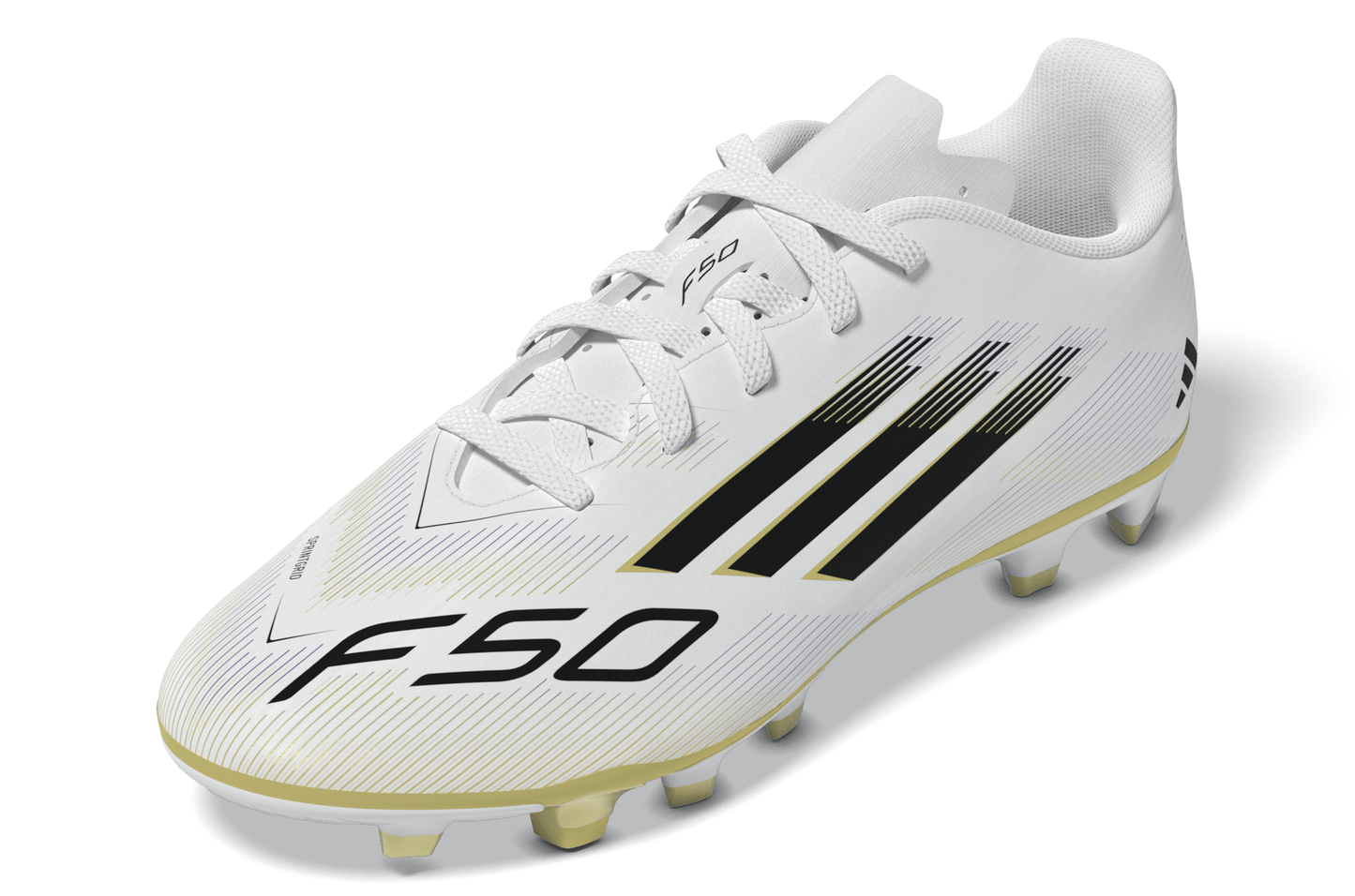 adidas F50 Club FG Firm Ground Soccer Cleats Junior -FtwWht/ Lucred/ Silvmt