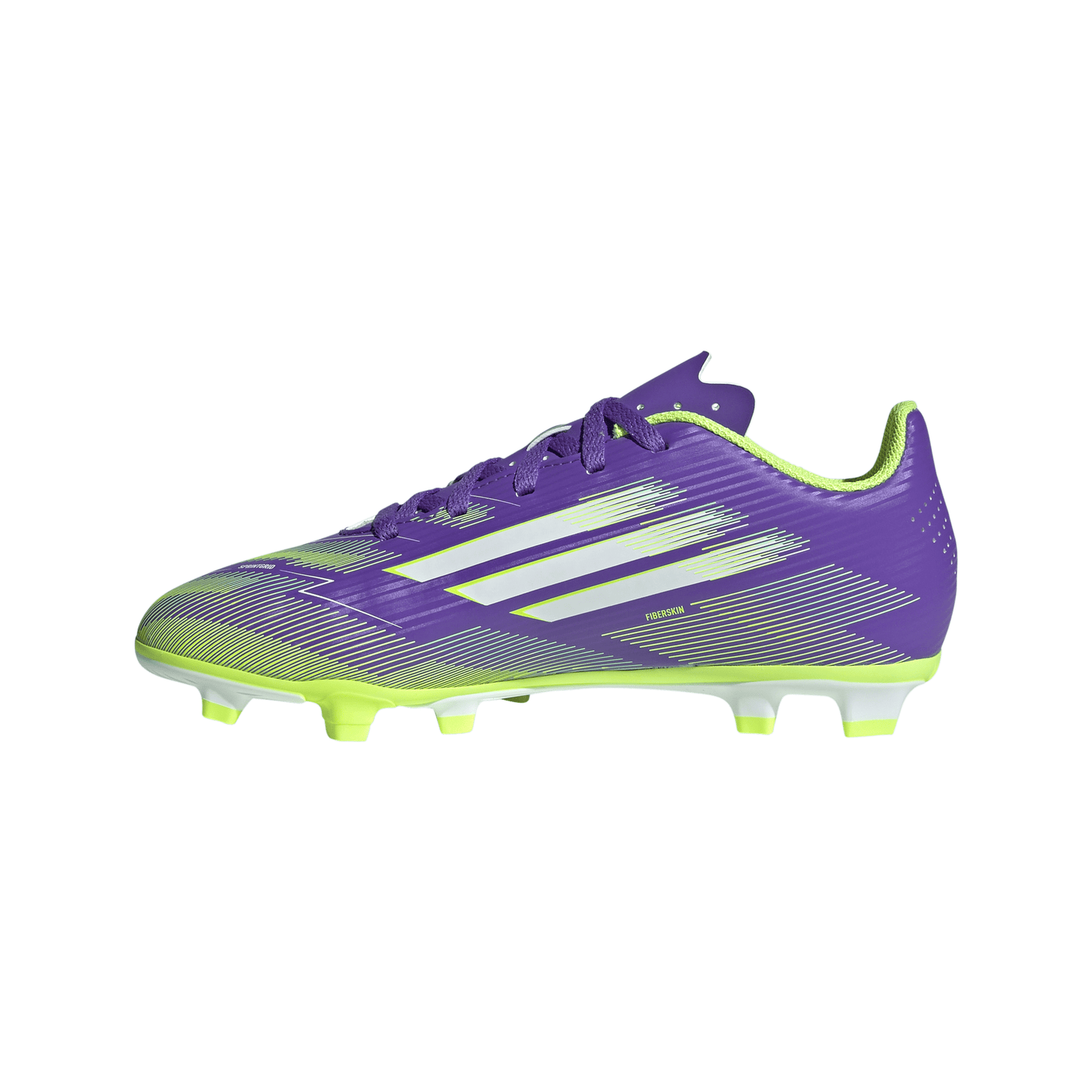 adidas F50 Club FG Firm Ground Junior- Purrus/ FTWhite/Lucid Lemon