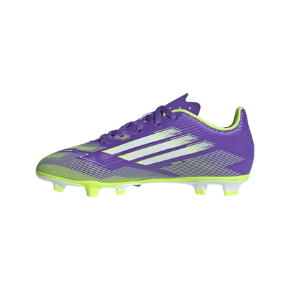 adidas F50 Club FG Firm Ground Junior- Purrus/ FTWhite/Lucid Lemon