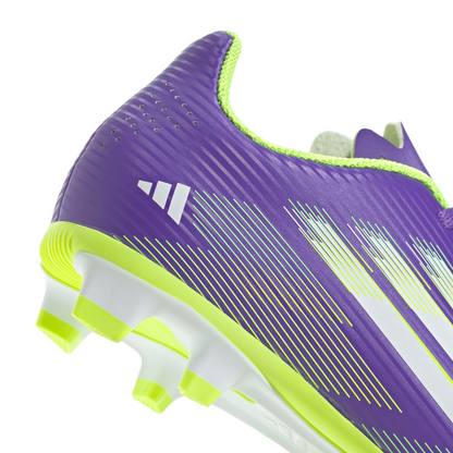 adidas F50 Club FG Firm Ground Junior- Purrus/ FTWhite/Lucid Lemon