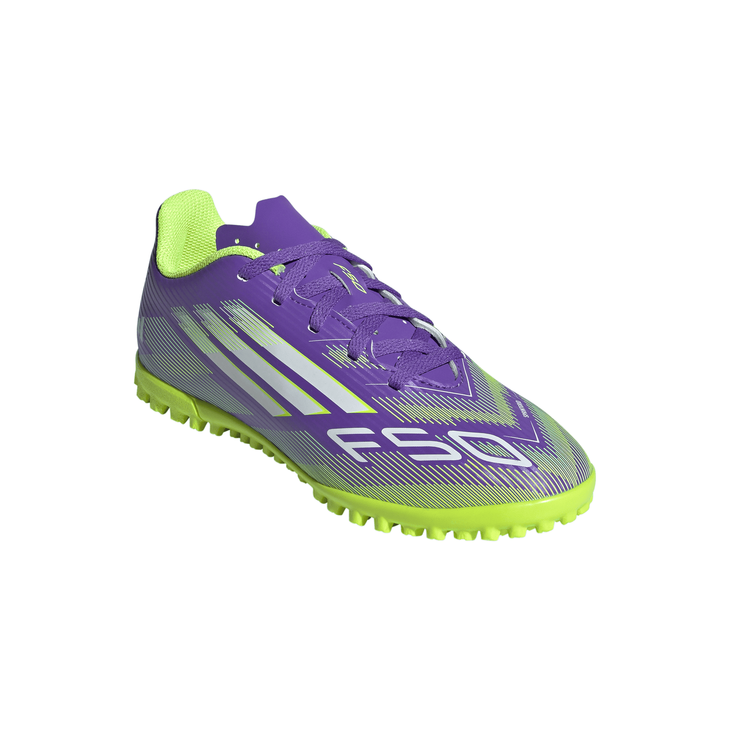 adidas F50 Club TF Turf Junior- Purrus/ FTWhite/Lucid Lemon