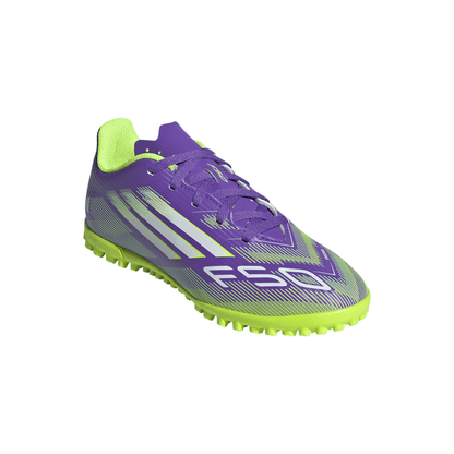adidas F50 Club TF Turf Junior- Purrus/ FTWhite/Lucid Lemon