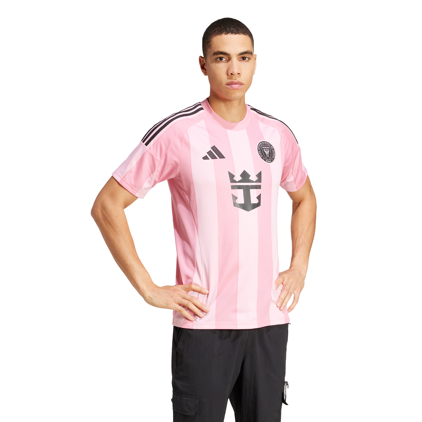 Men's Replica adidas Inter Miami Home Jersey with Messi 2025-2026