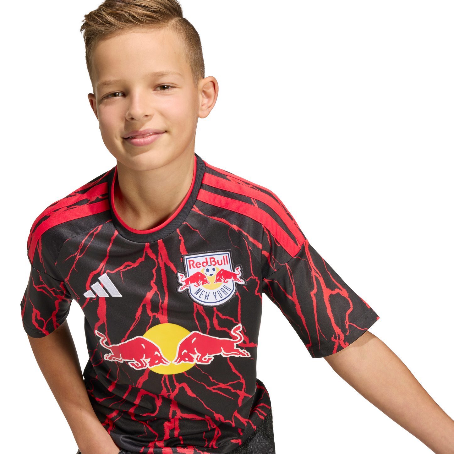 adidas Youth Replica New York Red Bulls 2026 Home Jersey - Black