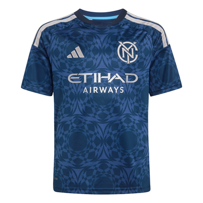 adidas Youth Replica New York City FC 2026/2027 Away Jersey - Blue / Legend Ink
