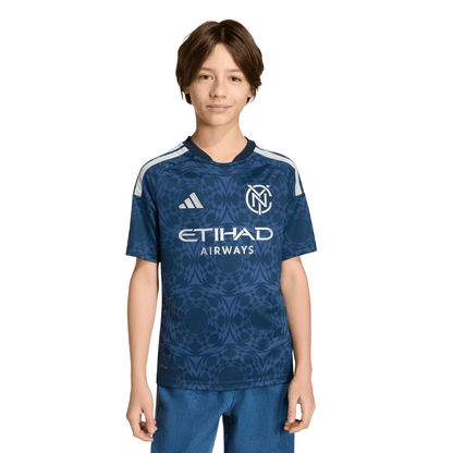 adidas Youth Replica New York City FC 2026/2027 Away Jersey - Blue / Legend Ink