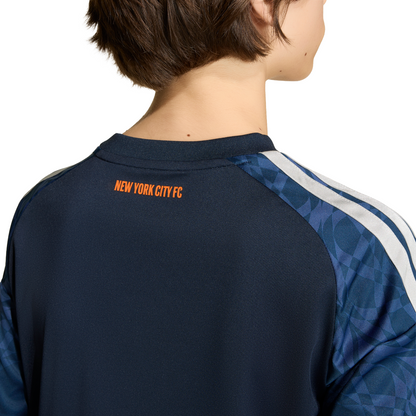 adidas Youth Replica New York City FC 2026/2027 Away Jersey - Blue / Legend Ink