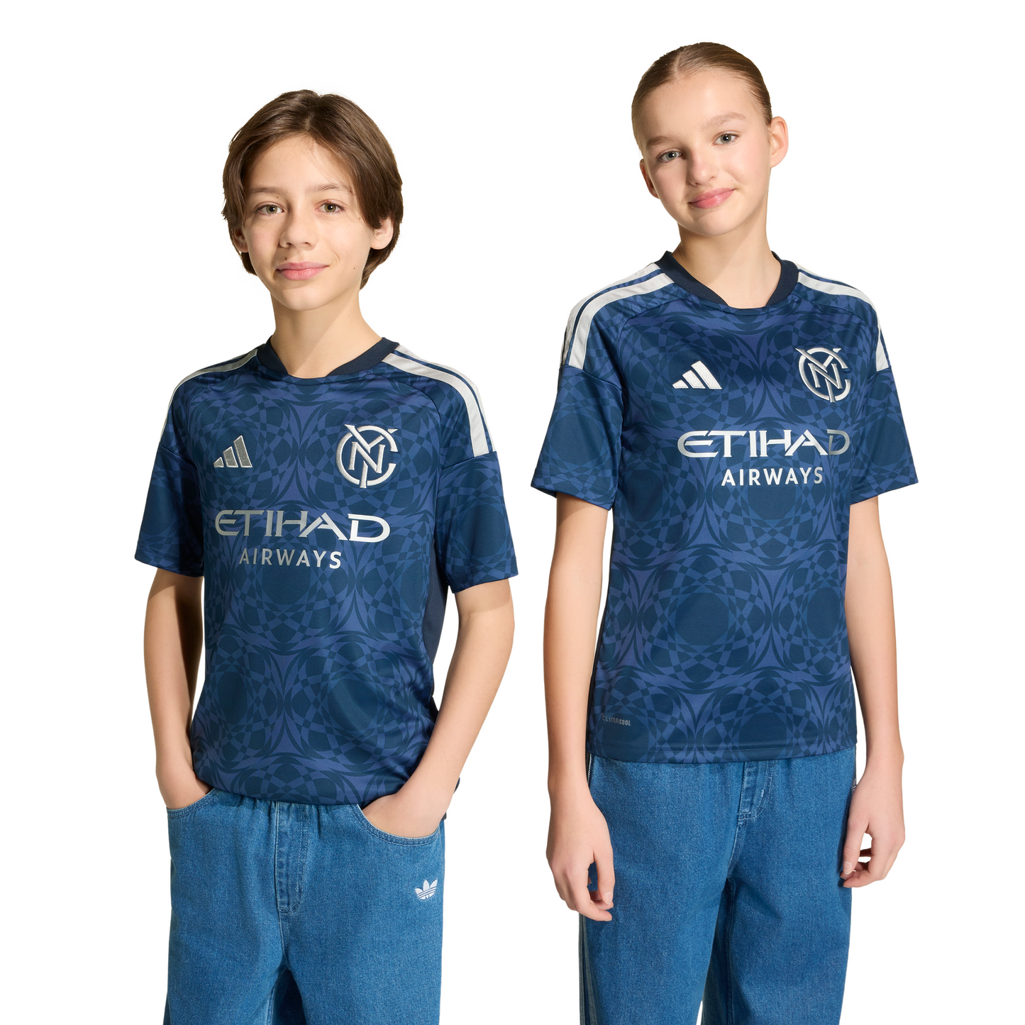 adidas Youth Replica New York City FC 2026/2027 Away Jersey - Blue / Legend Ink