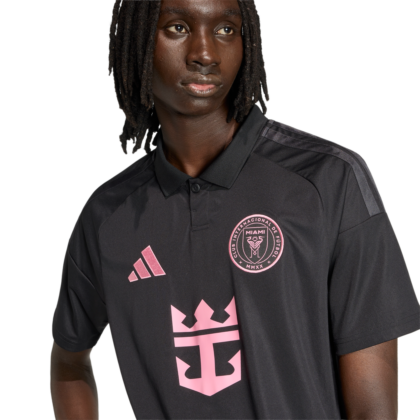 adidas Men's Replica Inter Miami Away Jersey 2026- Black/ Bliss Pink