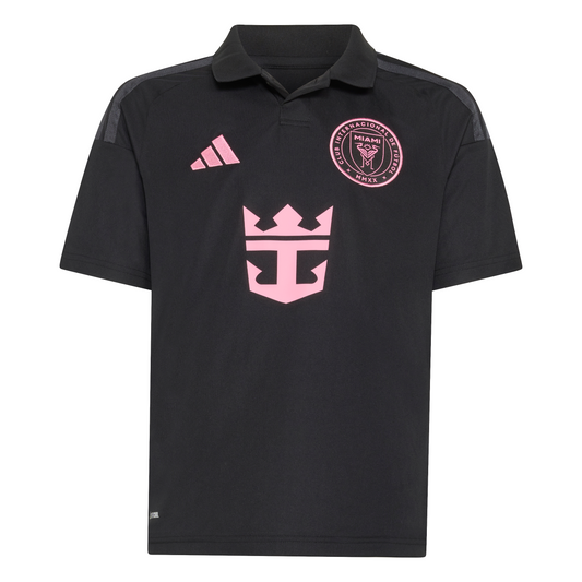 adidas Youth Replica Inter Miami Away Jersey 2026 MESSI - Black/ Bliss Pink