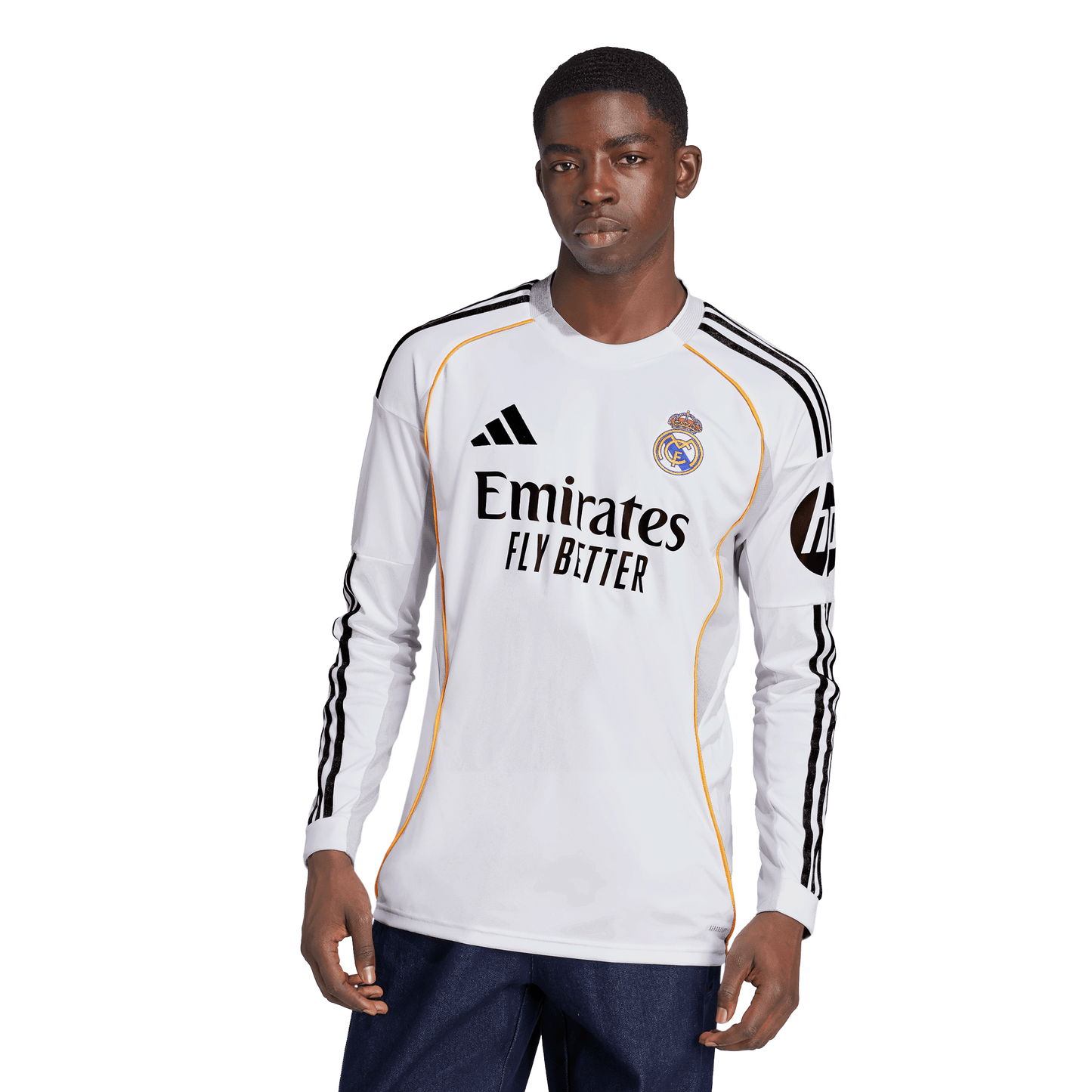 adidas Men's Replica Real Madrid Long Sleeve Home Jersey 2025/2026