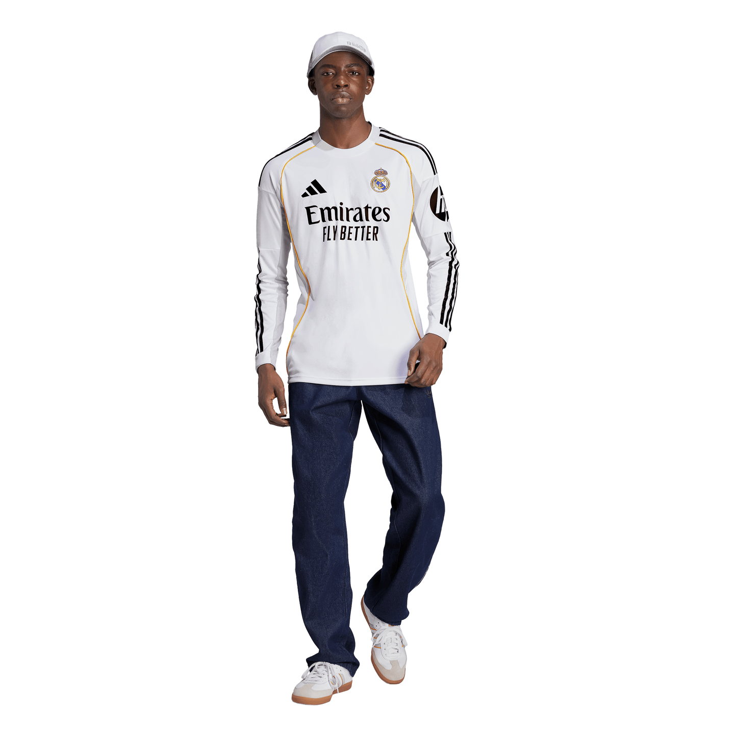 adidas Men's Replica Real Madrid Long Sleeve Home Jersey 2025/2026