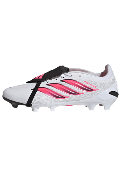 adidas Predator League FT FoldTongue FG Firm Soccer Cleats - Ftwr White/Solar Turbo/Core Black