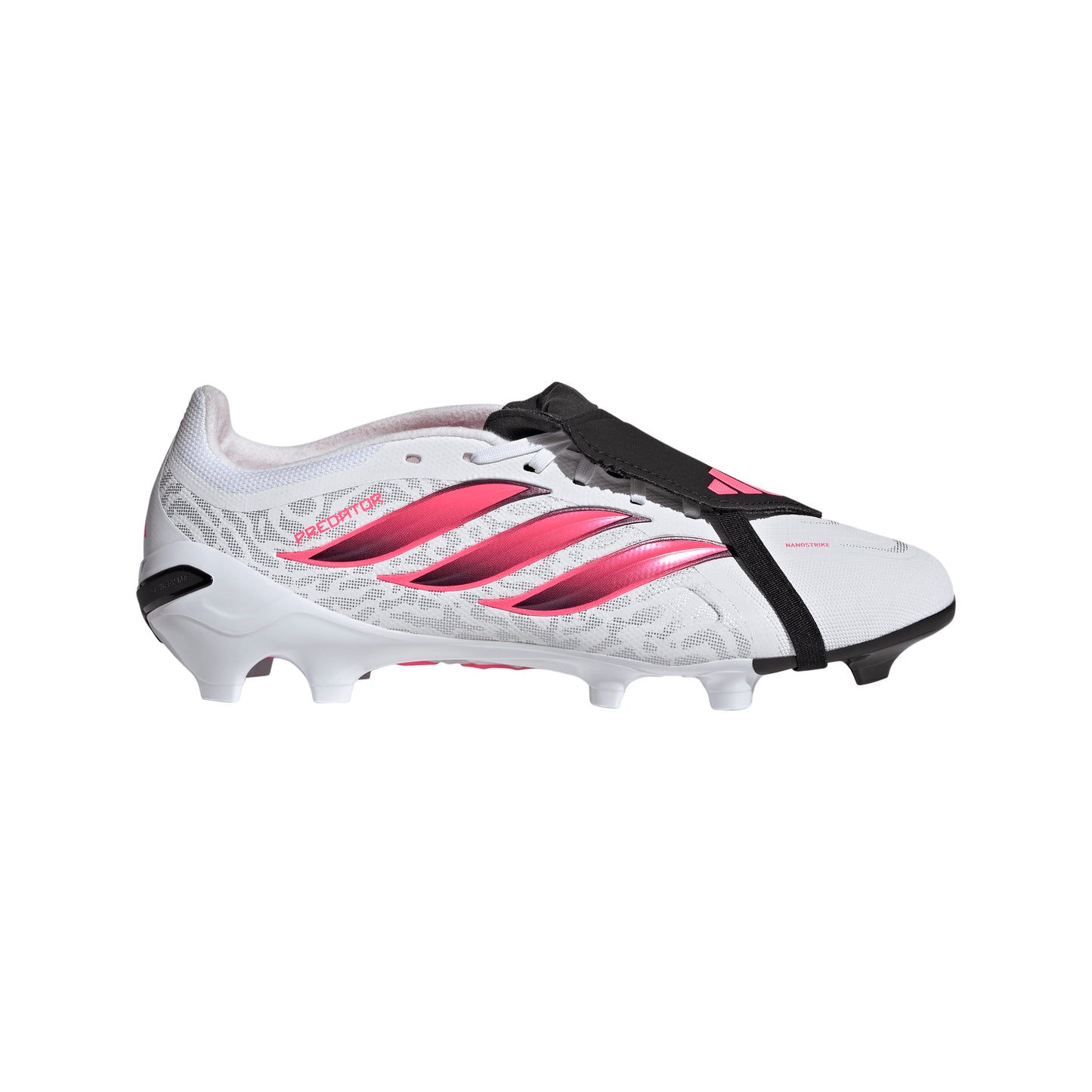 adidas Predator League FT FoldTongue FG Firm Soccer Cleats - Ftwr White/Solar Turbo/Core Black