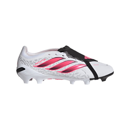 adidas Predator League FT FoldTongue FG Firm Soccer Cleats - Ftwr White/Solar Turbo/Core Black