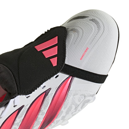 adidas Predator League FT FoldTongue FG Firm Soccer Cleats - Ftwr White/Solar Turbo/Core Black