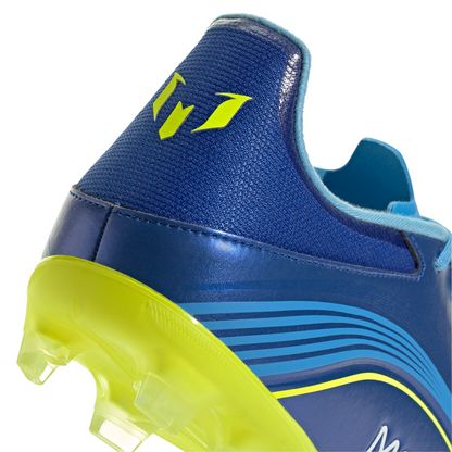adidas F50 Messi League FG Firm Ground Soccer Cleats - Team Royal Blue/Solar Yellow/Semi Blue Burst